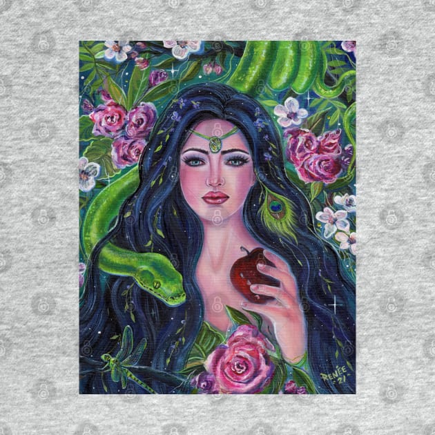 Eve in the garden of Eden python apple by Renee Lavoie by ReneeLLavoie